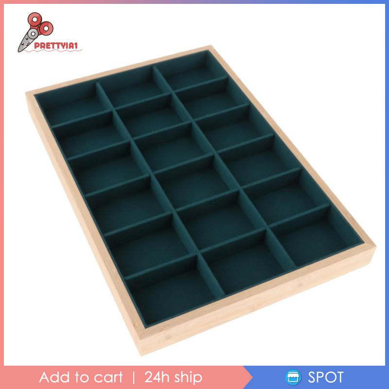 [Prettyia1] Khay Nỉ Đựng Trang Sức Có Thể Xếp Chồng Lên Nhau Cho Ngăn Kéo / Vòng Tay