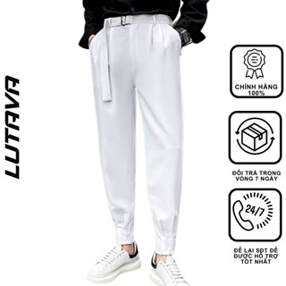 Quần baggy nam ống rộng LUTAVA, quần âu jogger nam kèm đai thắt lưng phong cách thời trang Hàn Quốc QD136
