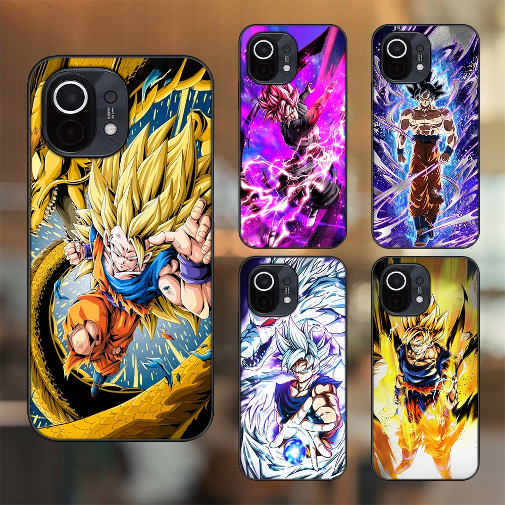 Ốp lưng Xiaomi Mi 11 viền đen in hình Son Goku Dragon Ball Super Saiyan