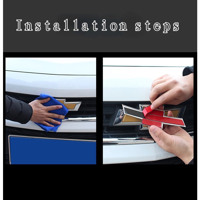 Bộ 2 / 3 Miếng Dán Logo Trước Và Sau Bằng Thép Không Gỉ Màu Bạc Trang Trí Cho Xe Hơi Chevrolet Old Cruze 09-14 Malibu