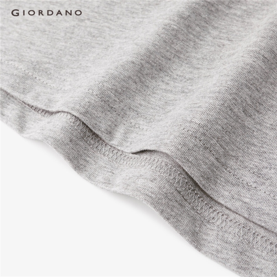 GIORDANO MEN Solid color v-neck short sleeve cotton tee 01023416