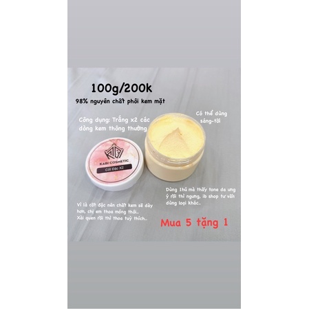 100g/500g Kem Cốt Đặc (97% phôi kem mặt) Kemkabi