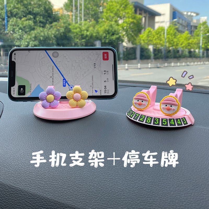 Giá Đỡ Điện Thoại Đa Năng Họa Tiết Hoạt Hình Xinh Xắn Dành Cho Xe Hơi