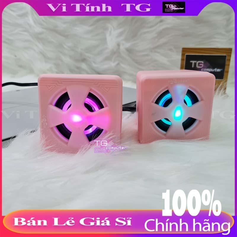 Loa mini cute màu hồng cute âm thanh hay trang trí góc làm việc cực dễ thương Vi tính TG LMNMH 384