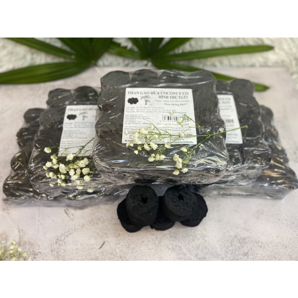 COMBO 3-5KG THAN GÁO DỪA COCONUT CO 1KG/GÓI 16 VIÊN