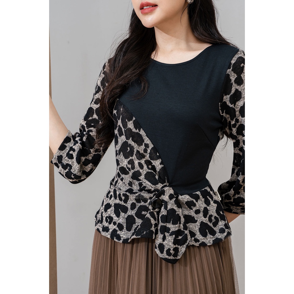 Áo len nữ phối peplum LAMER L61W22T048