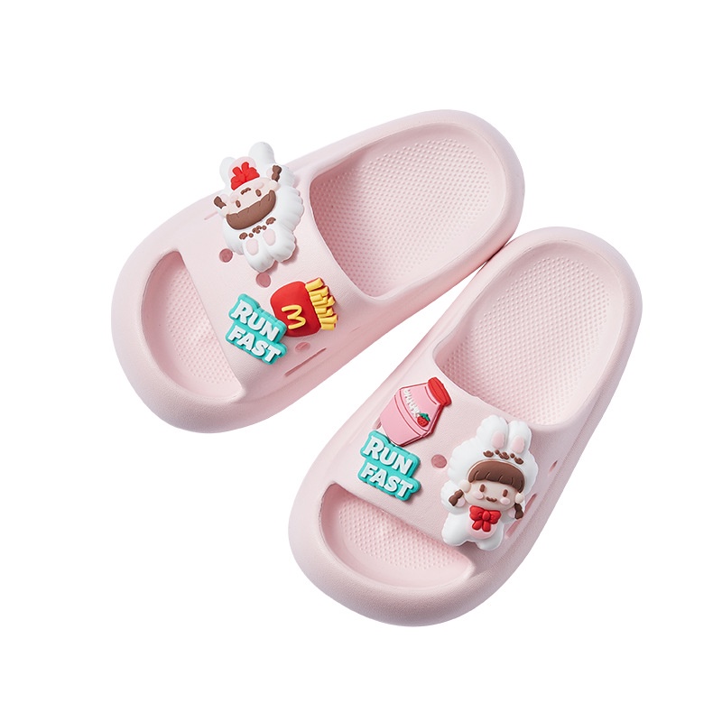 Dép Đi Trong Nhà Tắm Đế Mềm Chống Trượt Họa Tiết Hoạt Hình Xinh Xắn Dành Cho Bé
