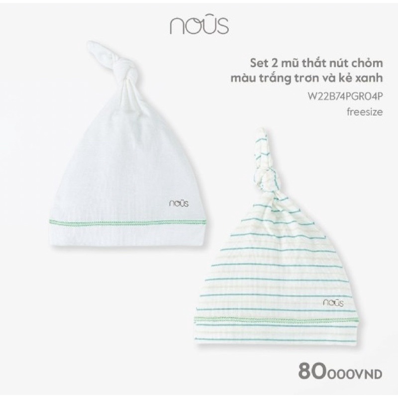 Set Mũ/ Bao tay chân Nous mẫu mới