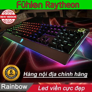 Bàn phím cơ Fuhlen Raytheon K900 hàng nội địa - Phím cơ K900 BlueSwitch Có Núm Xoay Tiện Lợi, Led Viền Siêu Đẹp