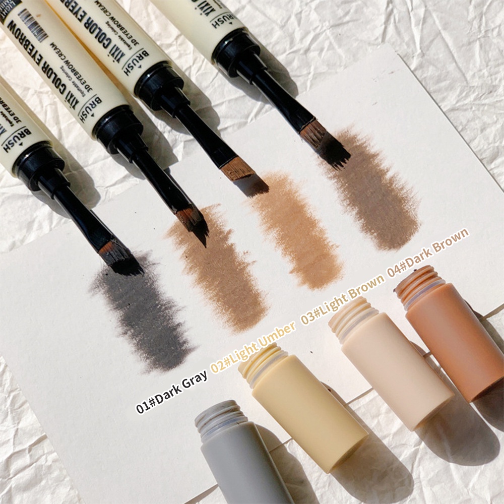 Kem Nhuộm Lông Mày Xixi 4 Màu Tùy Chọn Chống Nhòe Chống Thấm Nước Lâu Trôi Nhanh Khô