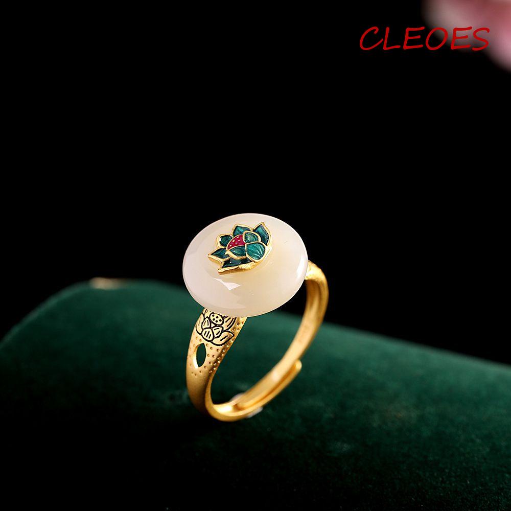 Nhẫn Hở Hình Hoa Sen Phong Cách Trung Hoa Cổ Điển Thời Trang Cho Nữ