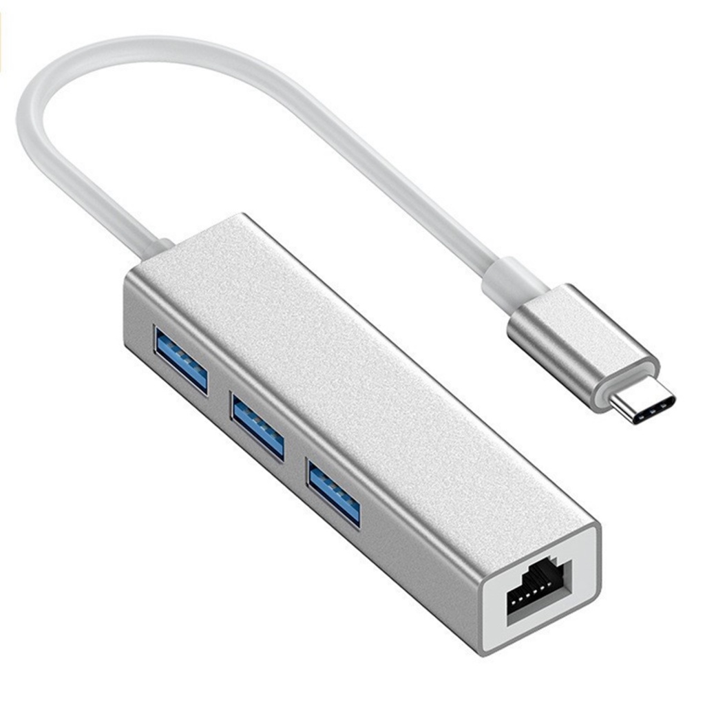 Trạm Kết Nối Đa Năng 5 Trong 1 Tốc Độ Cao Hỗ Trợ Gigabit Network Plug Type-C USB3.0 LAN Cho Laptop