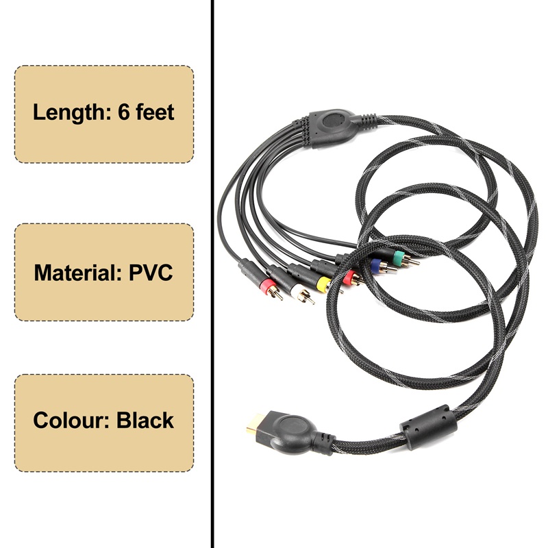 Phù Hợp Dây Cáp 1.8m Độ Phân Giải Cao Cho ps2 / ps3 / ps2 / 3 liujiud