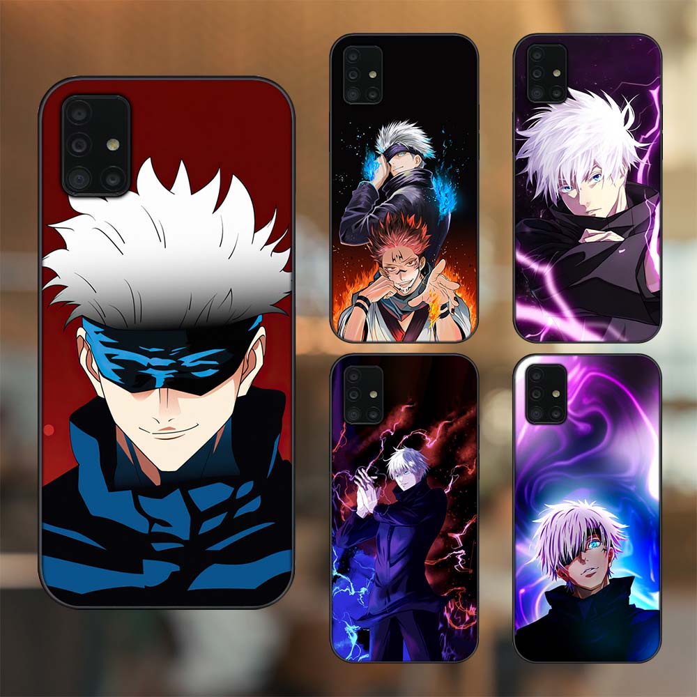 Ốp lưng Samsung A51, A71 viền đen in hình Satoru Gojo Jujutsu Kaisen Chú Thuật Hồi Chiến