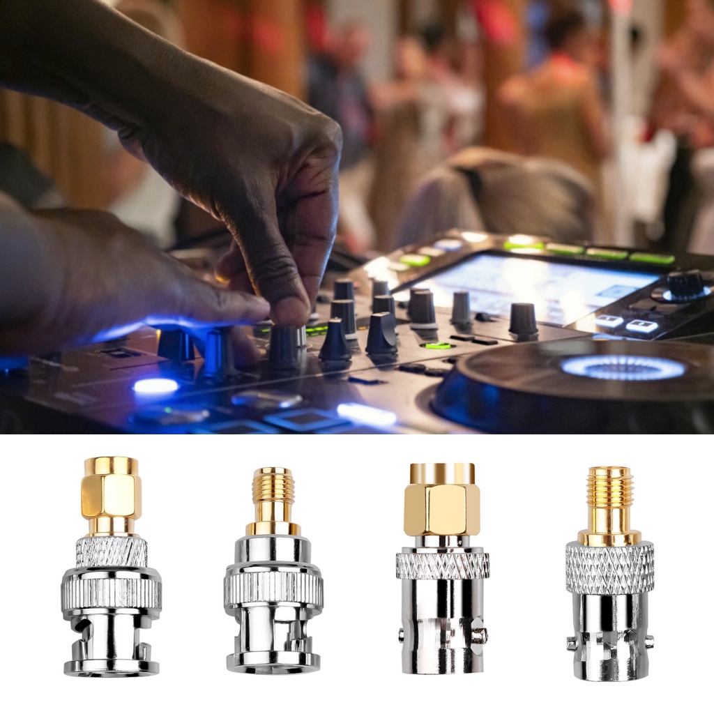Bộ 4 Đầu Nối Chuyển Đổi Tín Hiệu RF BNC Sang SMA Chuyên Dụng