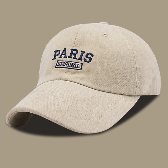 LINJW Mũ Lưỡi Trai Cotton Màu Trơn Thêu Chữ Thời Trang Unisex 2023