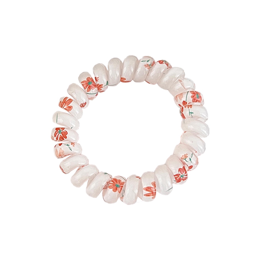 Dây Buộc Tóc YoYo Họa Tiết Hoa Màu Kẹo Trong Suốt Dễ Thương Cho Nữ