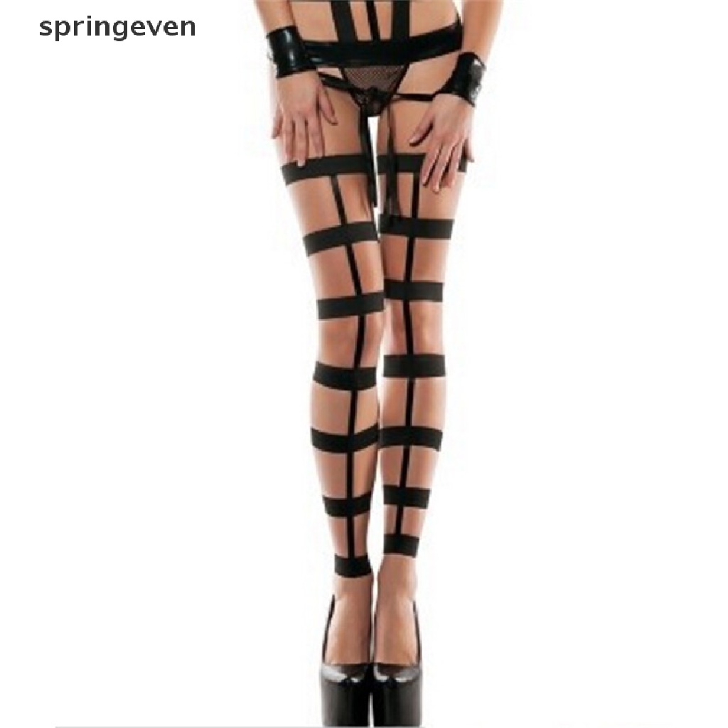 Springeven Vớ Da PU Cao Ngang Đùi Và Thắt Lưng Xu Hướng Bán Chạy Thời Trang Cho Nữ