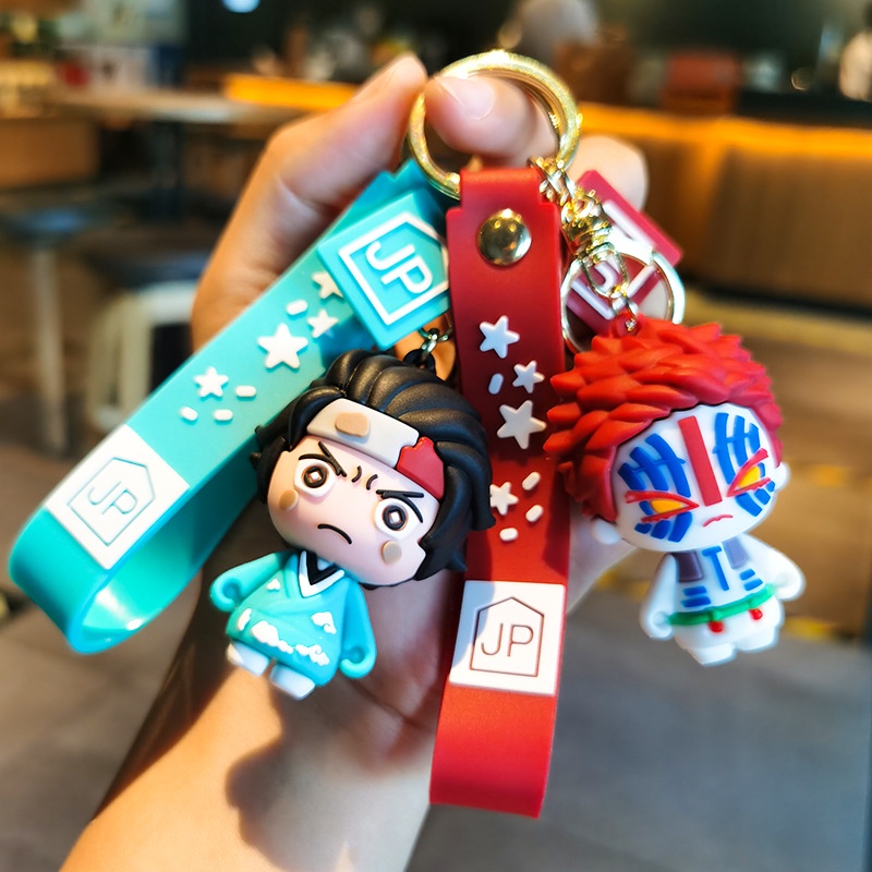 Móc Khóa Hình Búp Bê Tanjiro Demon Slayer Bằng Silicon Dễ Thương