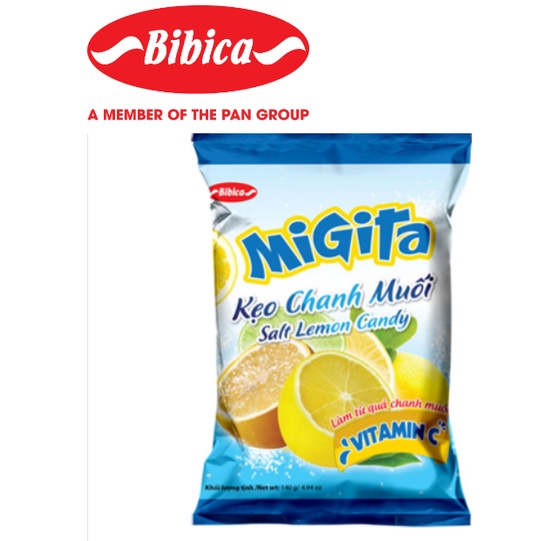 Combo 3 Kẹo Cứng Migita Chanh Muối Bibica 70g