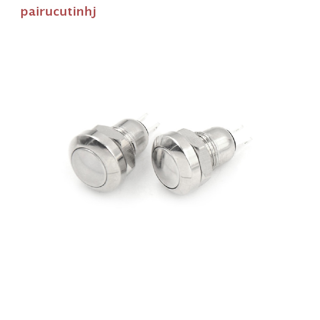 Set 2 Công Tắc Nút Nhấn Không Thấm Nước Mini 8mm Micro 2Pin Bằng Kim Loại