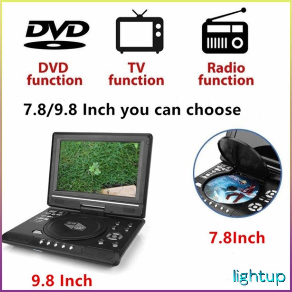Dvd di động 9,8 inch với tivi mini tích hợp trong pin