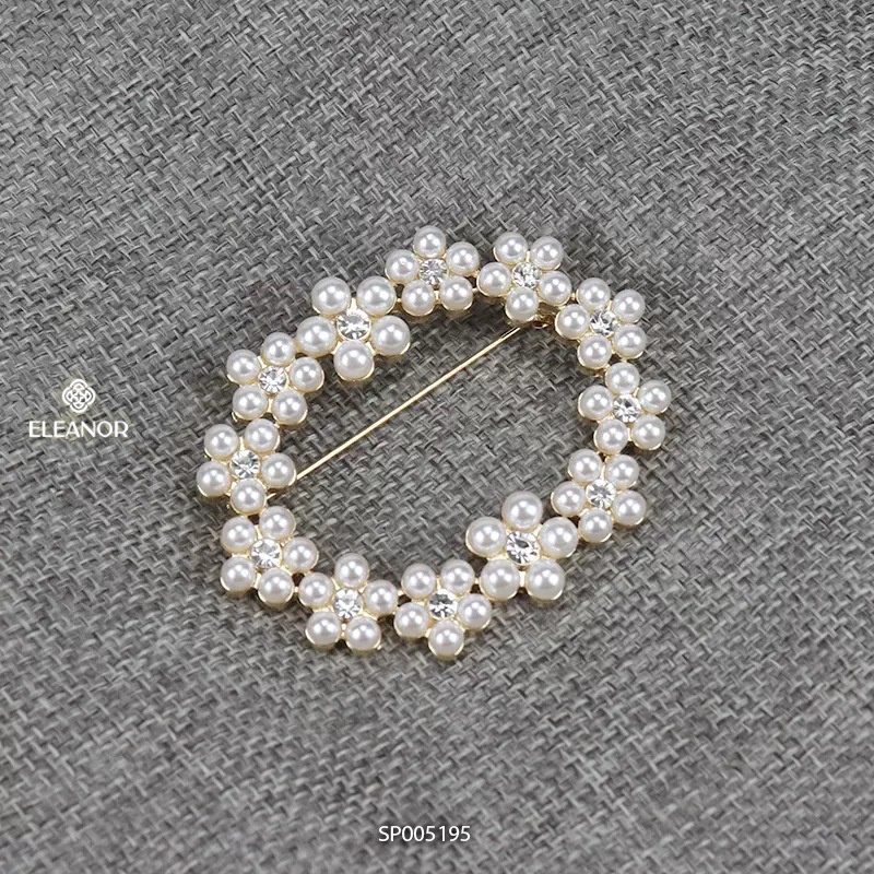 Ghim cài áo nữ Eleanor Accessories vòng hoa ngọc trai nhân tạo phụ kiện trang sức 5195