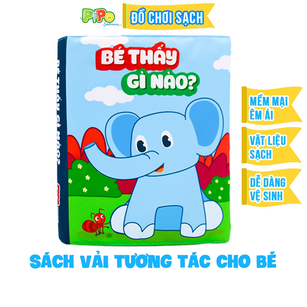 Sách vải tương tác Pipo - Bé thấy gì nào