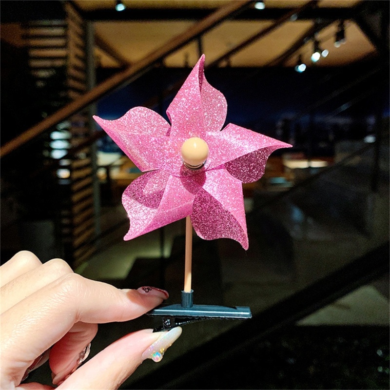 Kẹp Tóc Hình Cối Xay Gió Nhiều Màu Xinh Xắn Cho Bé Gái