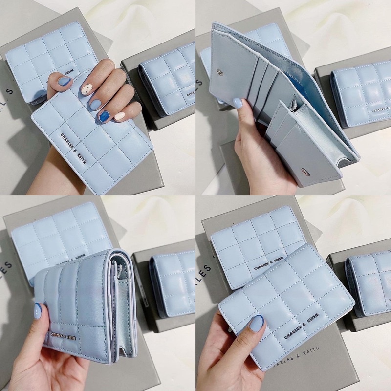 Ví mini trám vuông CnK full box kèm xích