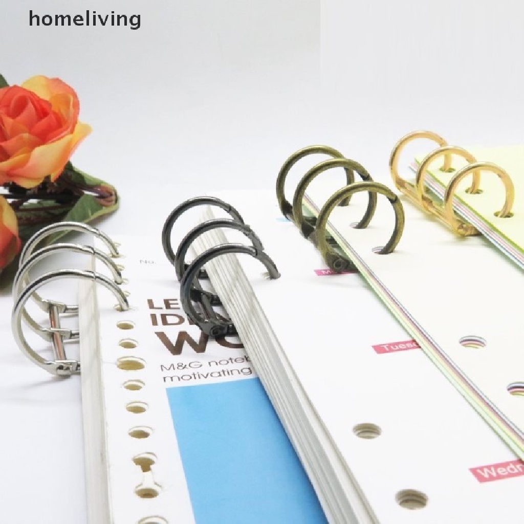 Set 2 Kẹp Sổ Tay / Album Kèm 3 Vòng Kẹp Bằng Kim Loại Tiện Dụng