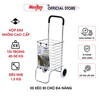 Xe kéo hàng 2 bánh đi chợ gấp gọn đa năng siêu nhẹ có giỏ hàng Advindeq TL-90C bảo hành chính hãng giao hỏa tốc HN