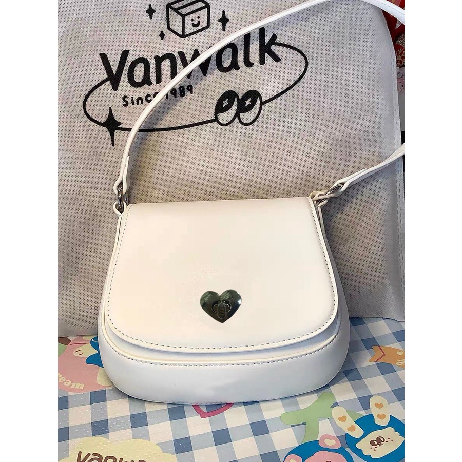 Túi Đeo JASMIN NOIR Chéo Vai Bằng Da PU Có Khóa Dành Cho Nữ