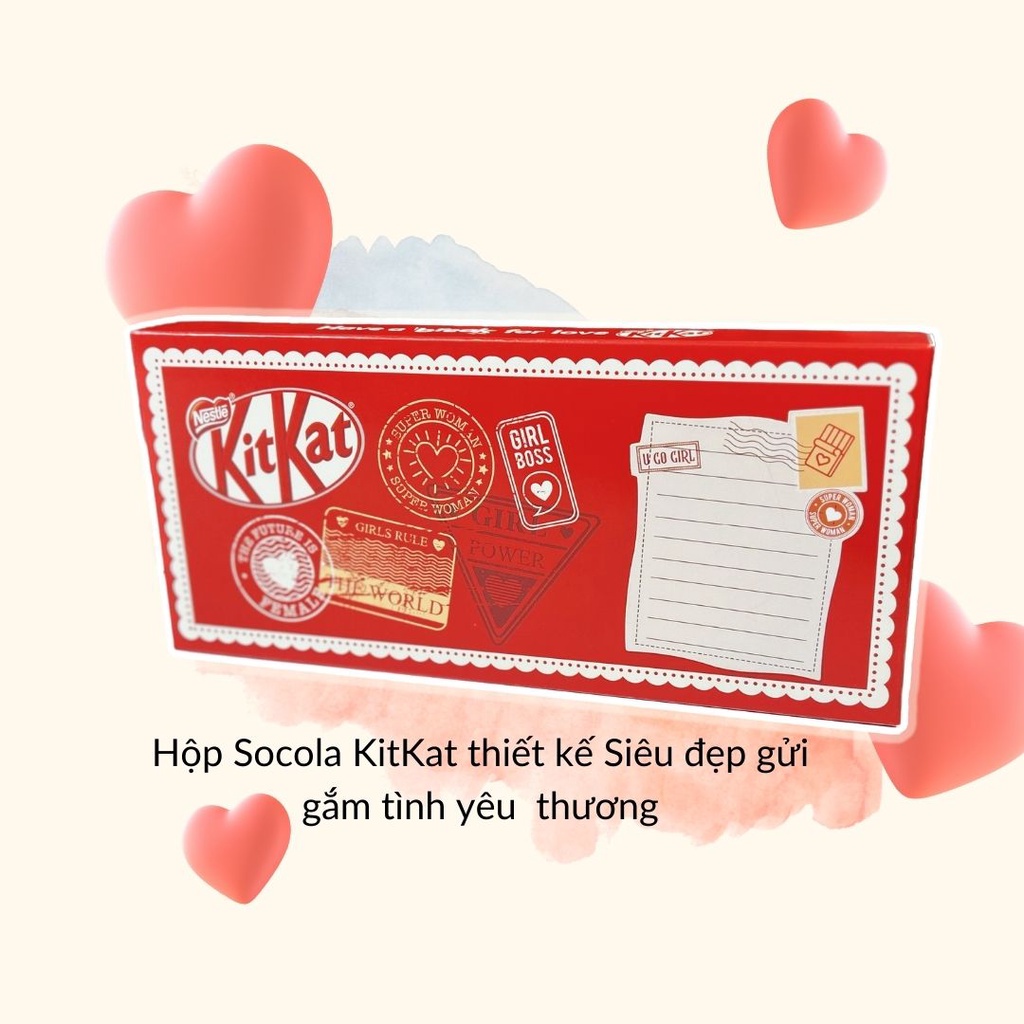 Hộp Socola Valentine KitKat Love You thiết kế siêu đẹp, quà tặng Valentine socola.