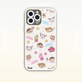 Ốp lưng iphone samsung xiaomi oppo cạnh vuông Jicase JMcase Crayon Shin Chan Anime Manga Collage Nhật Bản