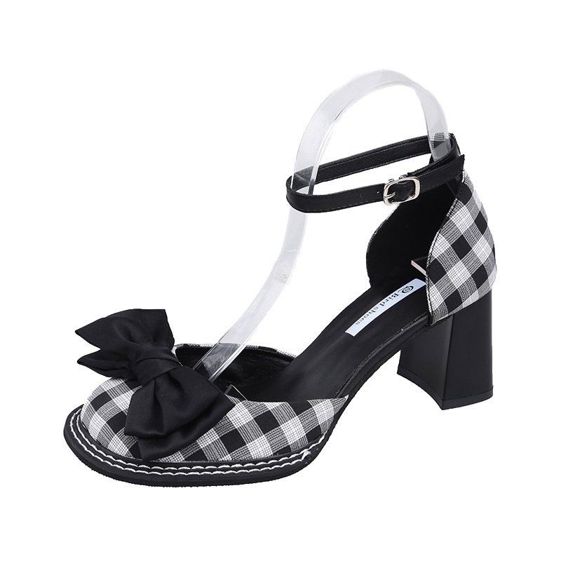 Giày Cao Gót Mary Jane Cao Gót Mùa Hè 2023 Đính Nơ Ngọc Trai Phong Cách Mới Hợp Thời Trang Cho Nữ