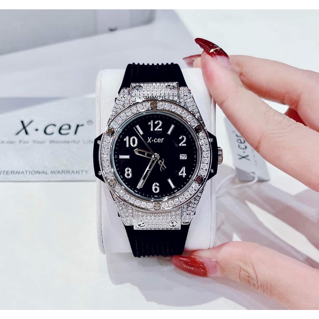 Xcerr Đồng Hồ Nữ Chính Hãng Full Box B0611 Silver Black