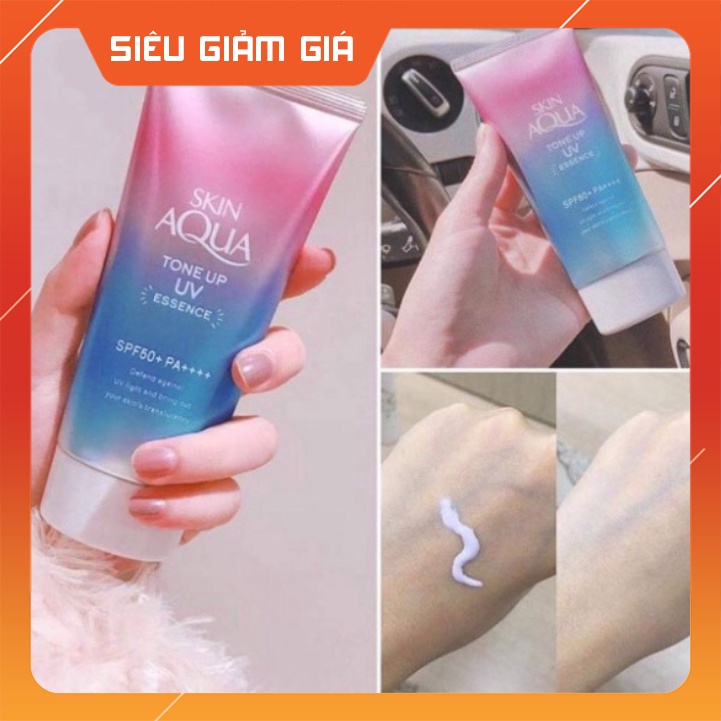 Kem chống nắng kiềm dầu nâng tông Sunplay Skin Aqua Tone Up UV Milk 80ml LKH Beauty