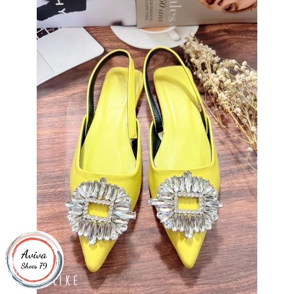 Giày sục mũi nhọn sandan  khoá z.RA chất xịn cực sáng hót 2022