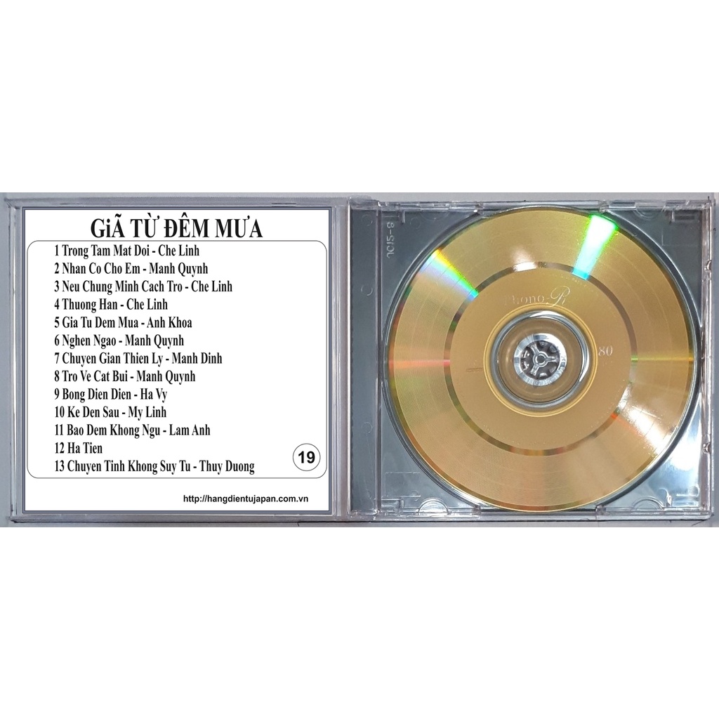 ĐĨA CD 19.GIÃ TỪ ĐÊM MƯA - CHẾ LINH - 1995 chất lượng cao