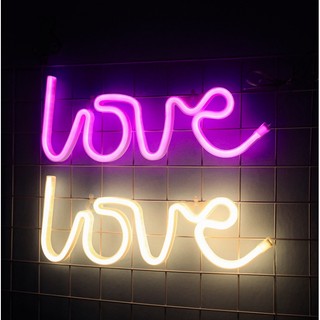 Đèn led neon trang trí hình chữ Love
