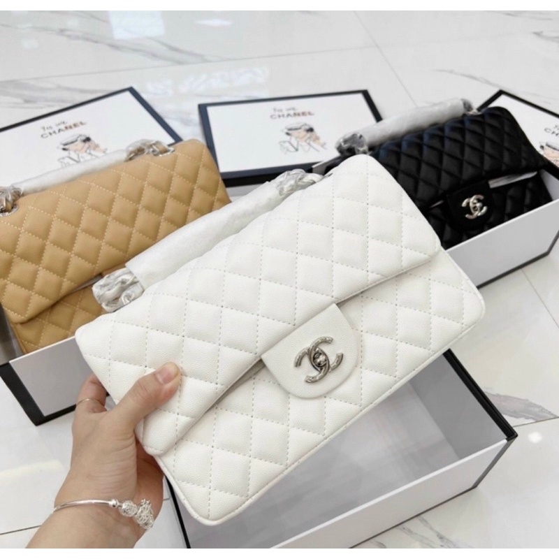 Túi xách da sần gạo dây xích size 20-26cm siêu xinhhh