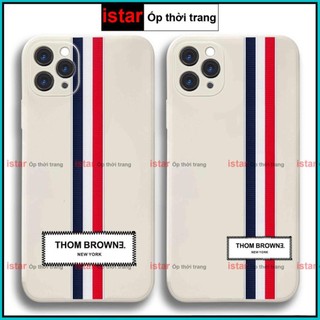 Ốp lưng điện thoại iphone cạnh viền vuông silicon dẻo thom browne iphone ip 6/6s/7/8/x/xs/11/12/13/14 pro plus max