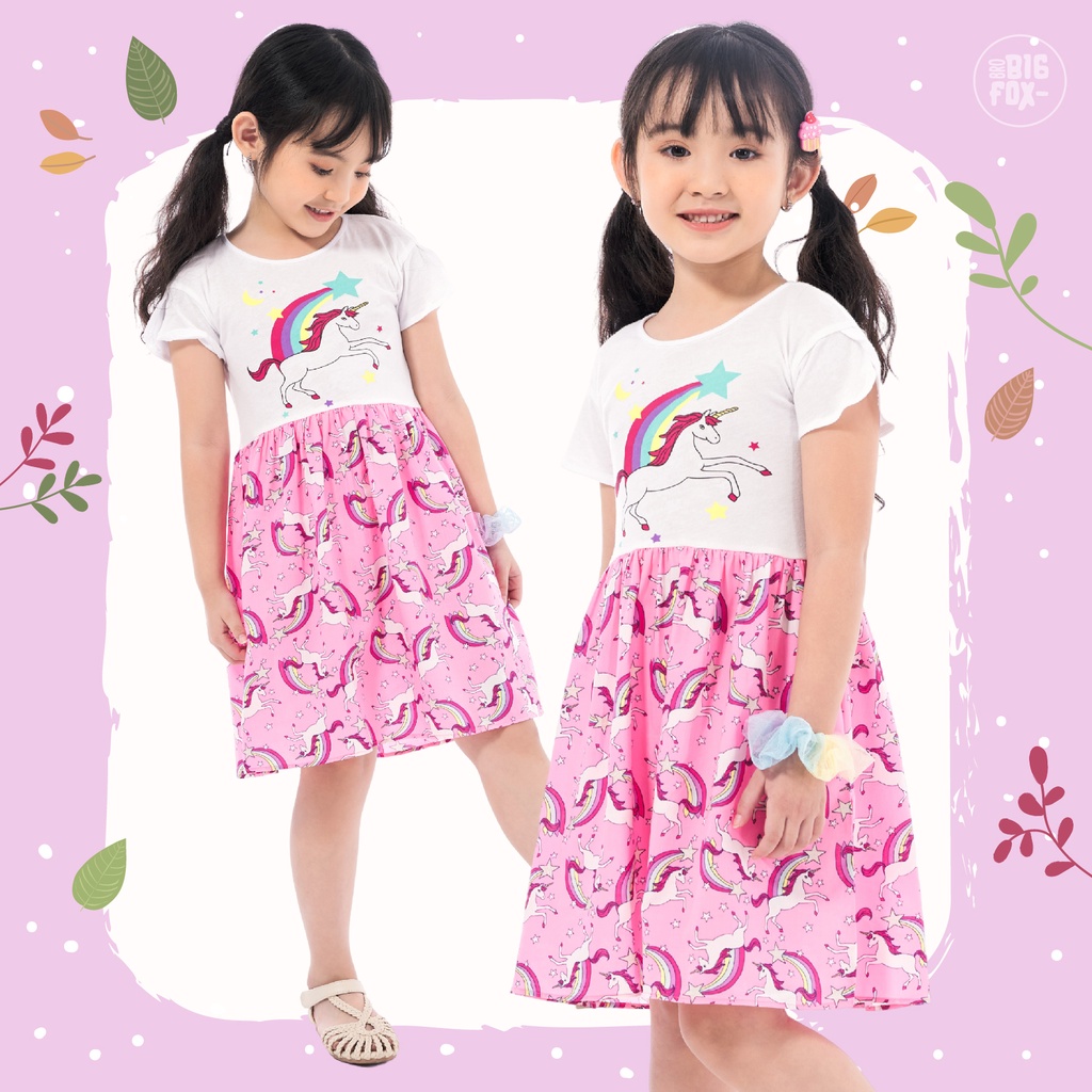 Đầm Hè Cho Bé Gái Mùa Hè, Váy Cotton Thun Cộc Tay Trẻ Em Họa Tiết Đẹp Size 2-8 Tuổi (10kg- 26kg)