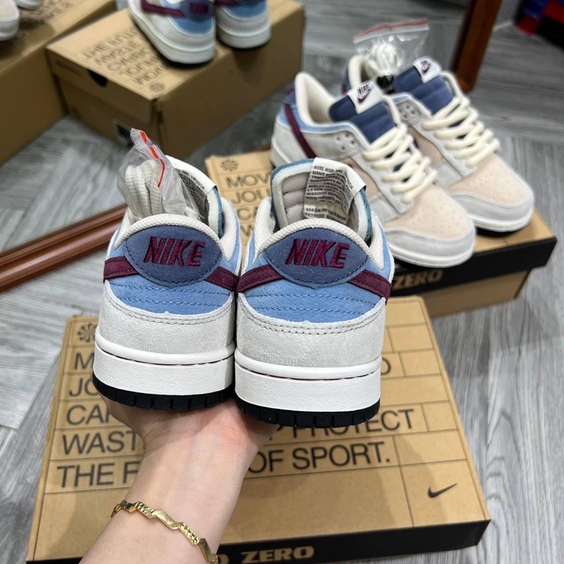 GIÀY THỂ THAO SNEAKER JD SB  XÁM VỆT TÍM CAO CẤP