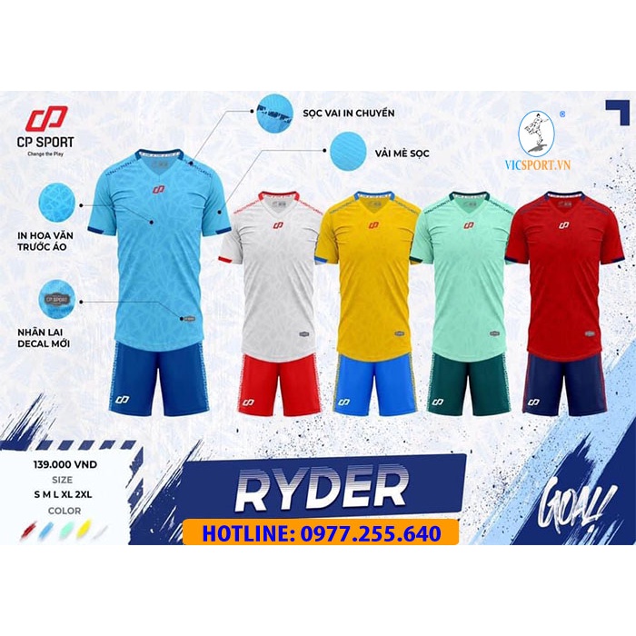 Quần Áo Thương Hiệu CP RYDER Chất Lượng Cao Cấp, Áo Đá Bóng Không Logo - Vicsport