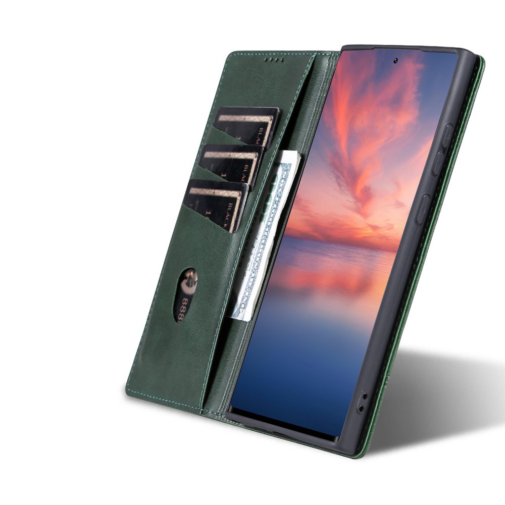 Bao Da PU Điện Thoại Nắp Lật Nam Châm Kiêm Ví Đựng Thẻ Có Thể Làm Giá Đỡ Cho Samsung Galaxy S23 S22 Ultra