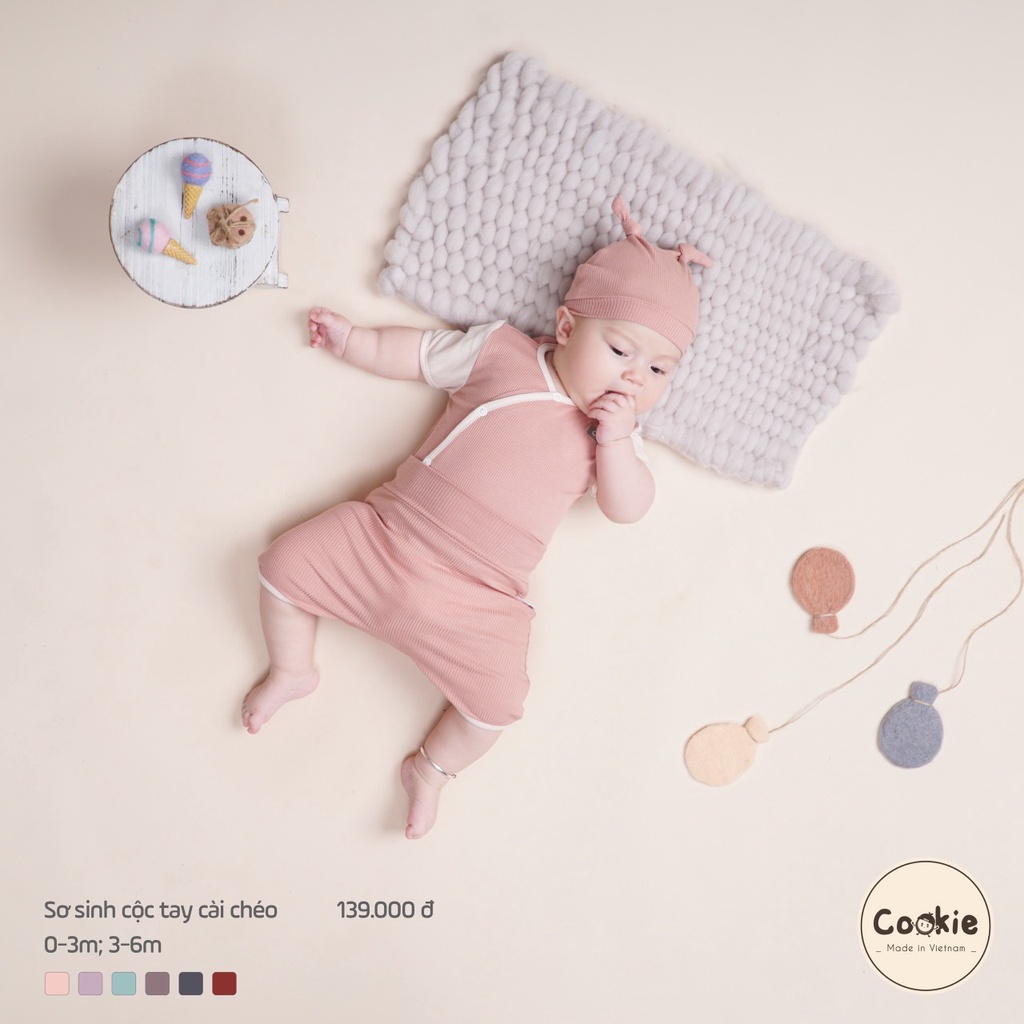 Cookie - Bộ quần áo sơ sinh cộc tay cài chéo CK36163