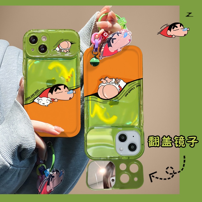 Hoạt Hình Ốp Điện Thoại Nắp Lật Kèm Gương Trang Điểm Cho IPhone 14 14 Pro 13 13 Pro Max / 12 12 Pro 12 Pro Max / 11 11Pro 11 Pro Max / XSmax XR X XS / 7 8Plus