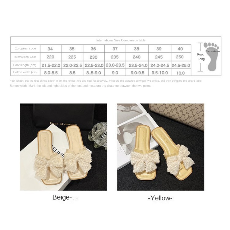 Dép Sandal Đế Bằng Mềm Mại Đính Nơ Đơn Giản Thời Trang Mùa Hè Cho Nữ